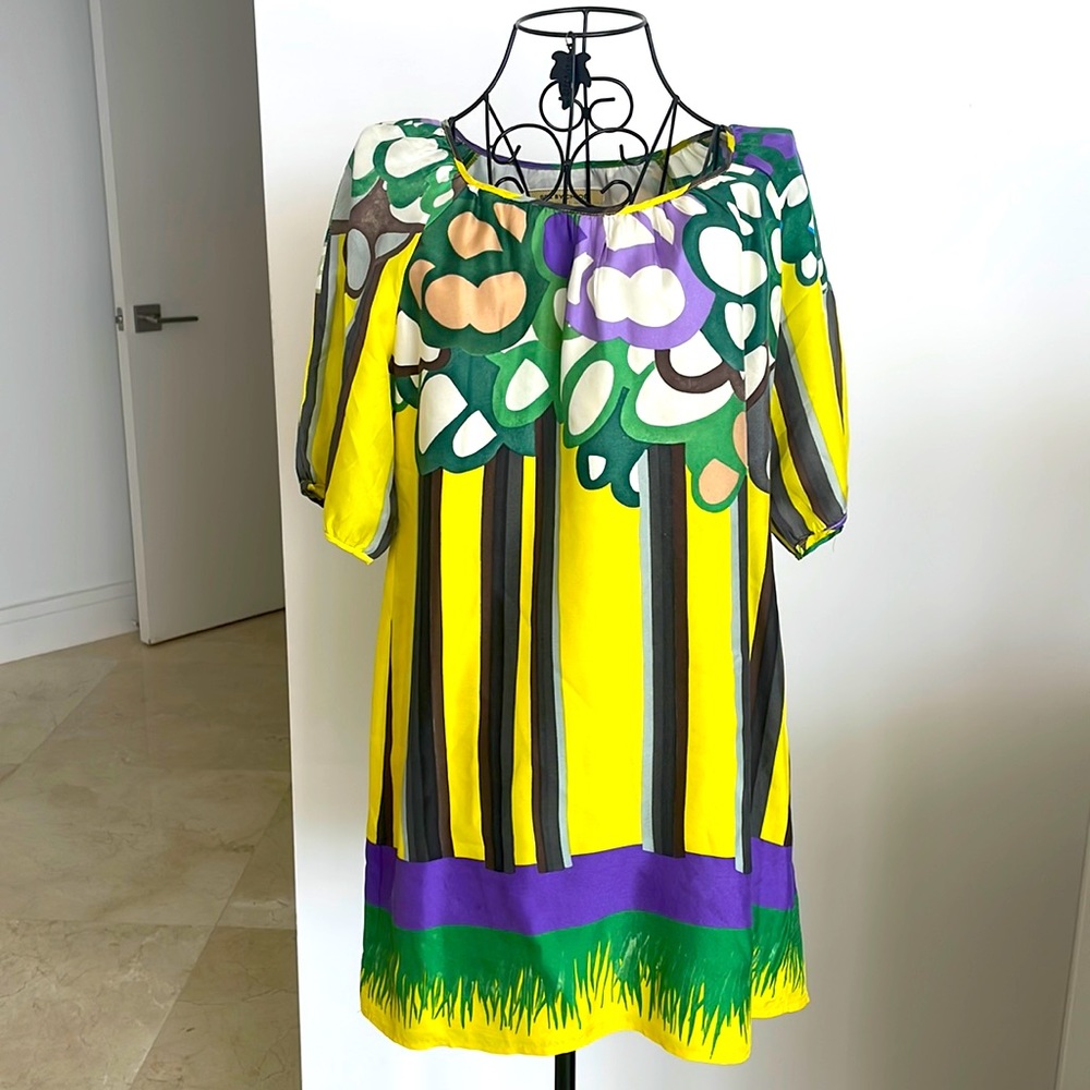 SEE BY CHLOE, GEOMETRIC SILK MINI